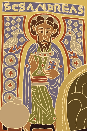 Szent András a Szent koronán
